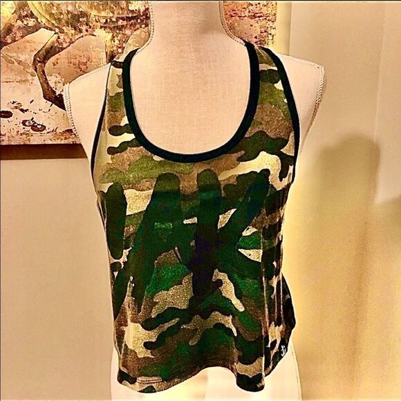 Flag nor fail Camo cake crop top retired rare workout gear tank top camouflage - Picture 11 of 15